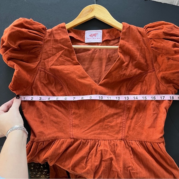 Banjanan Corduroy Franklin Dress in Honey Corduroy Size M - Picture 9 of 9
